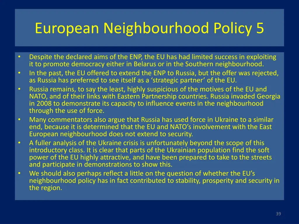 european neighbourhood policy 5