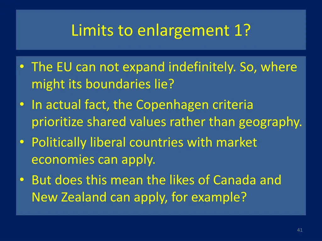 limits to enlargement 1