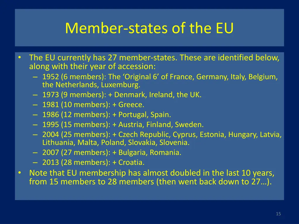 member states of the eu