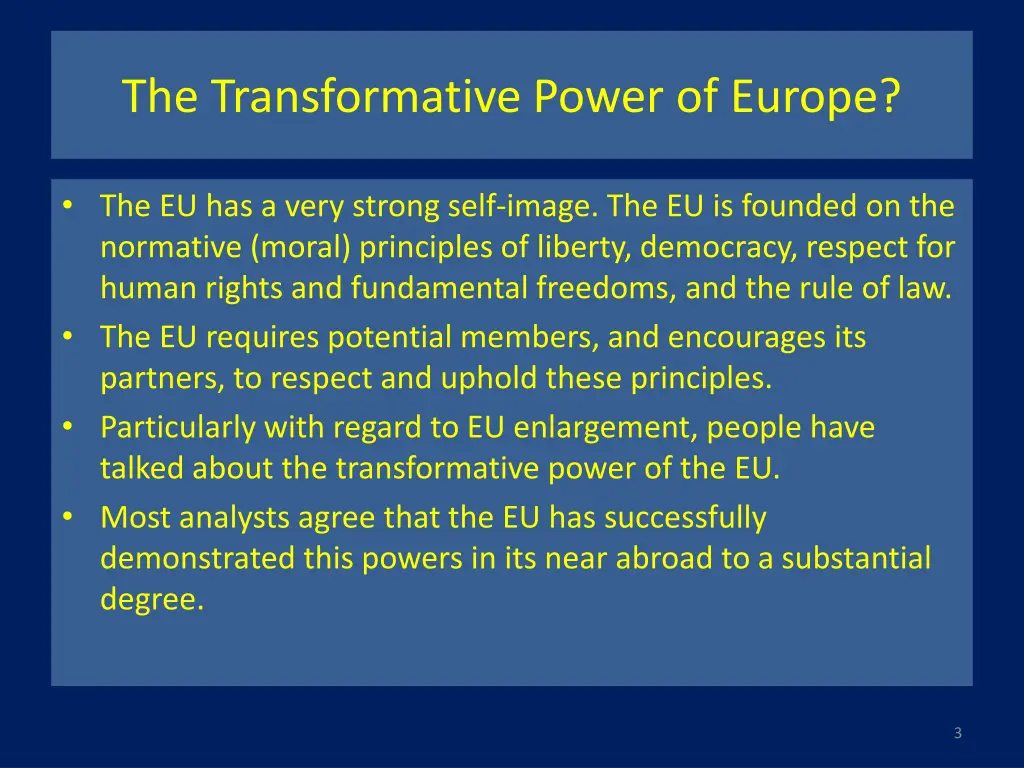 the transformative power of europe