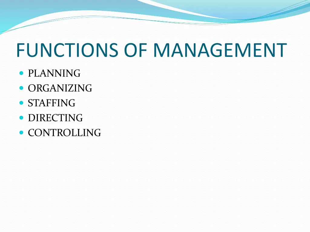 functions of management