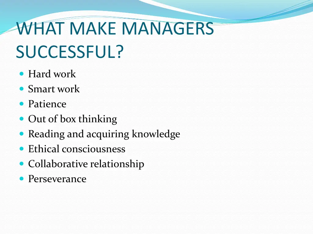 what make managers successful