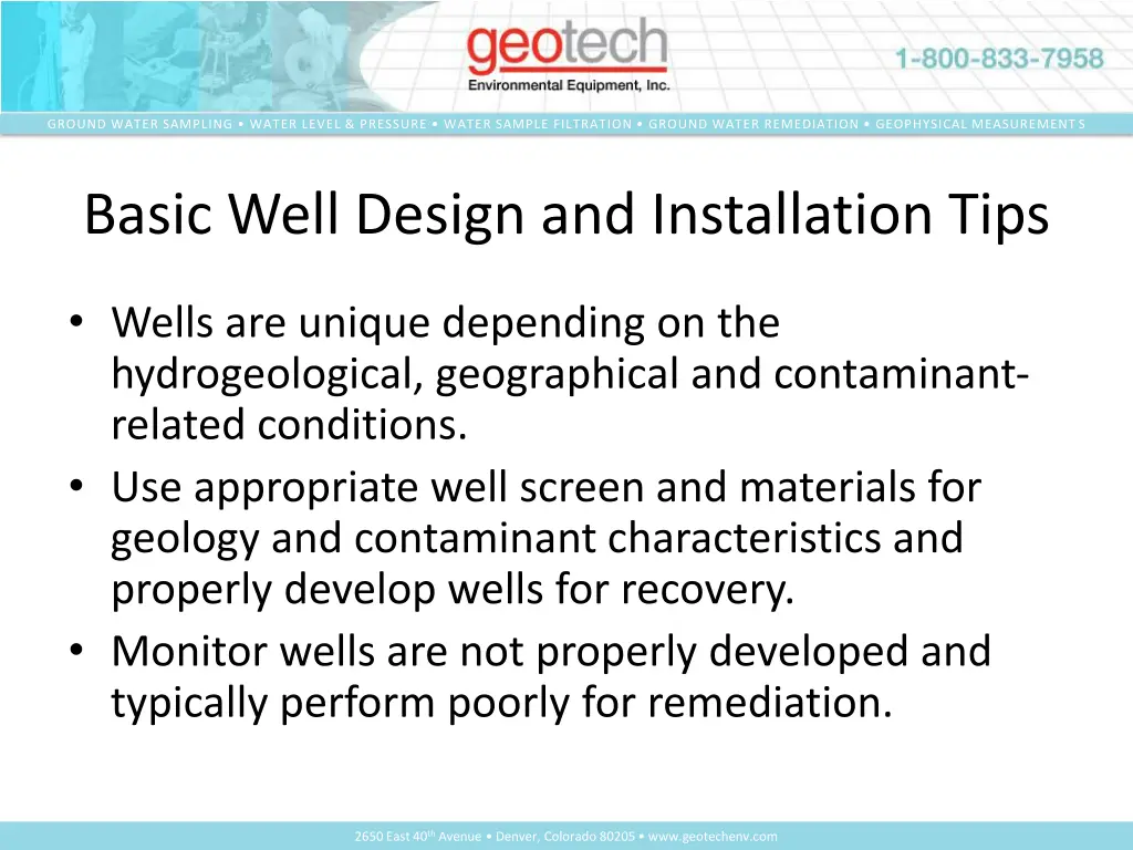 ground water sampling water level pressure water 26