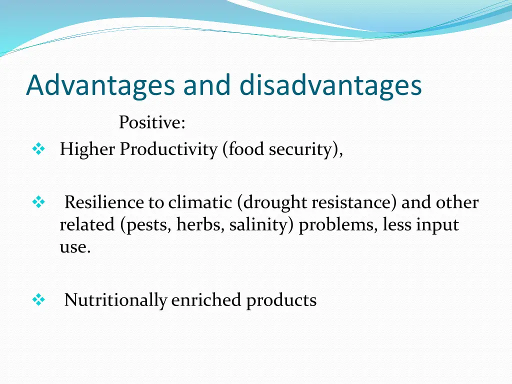 advantages and disadvantages