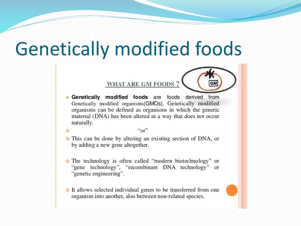 genetically modified foods