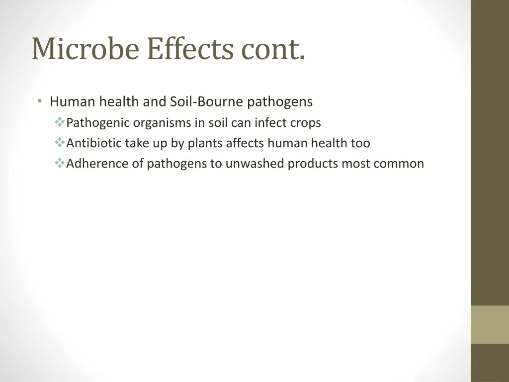 microbe effects cont