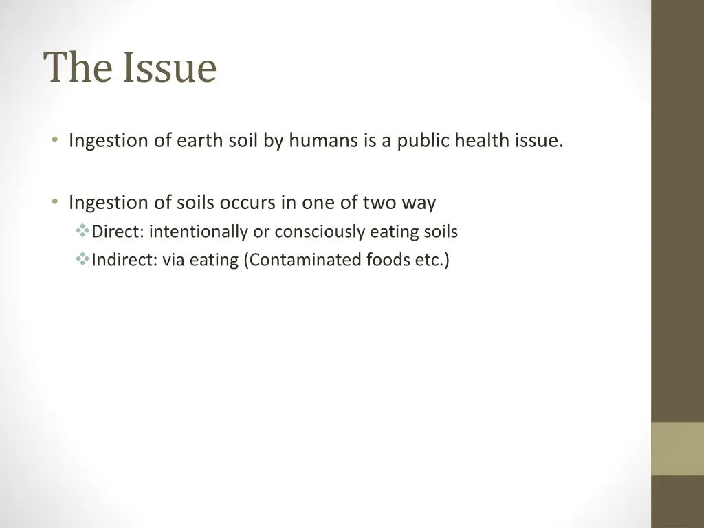 the issue