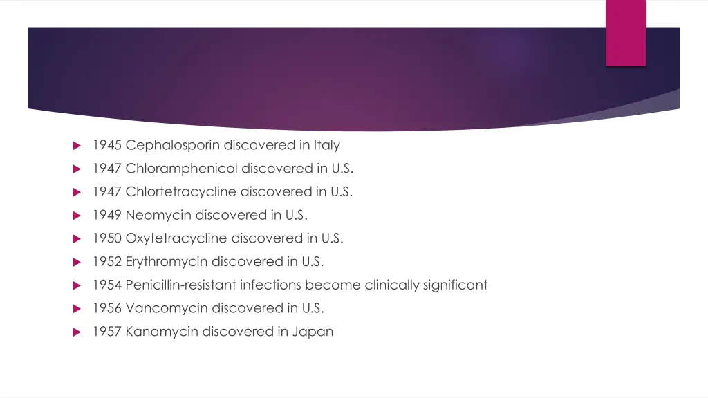 1945 cephalosporin discovered in italy