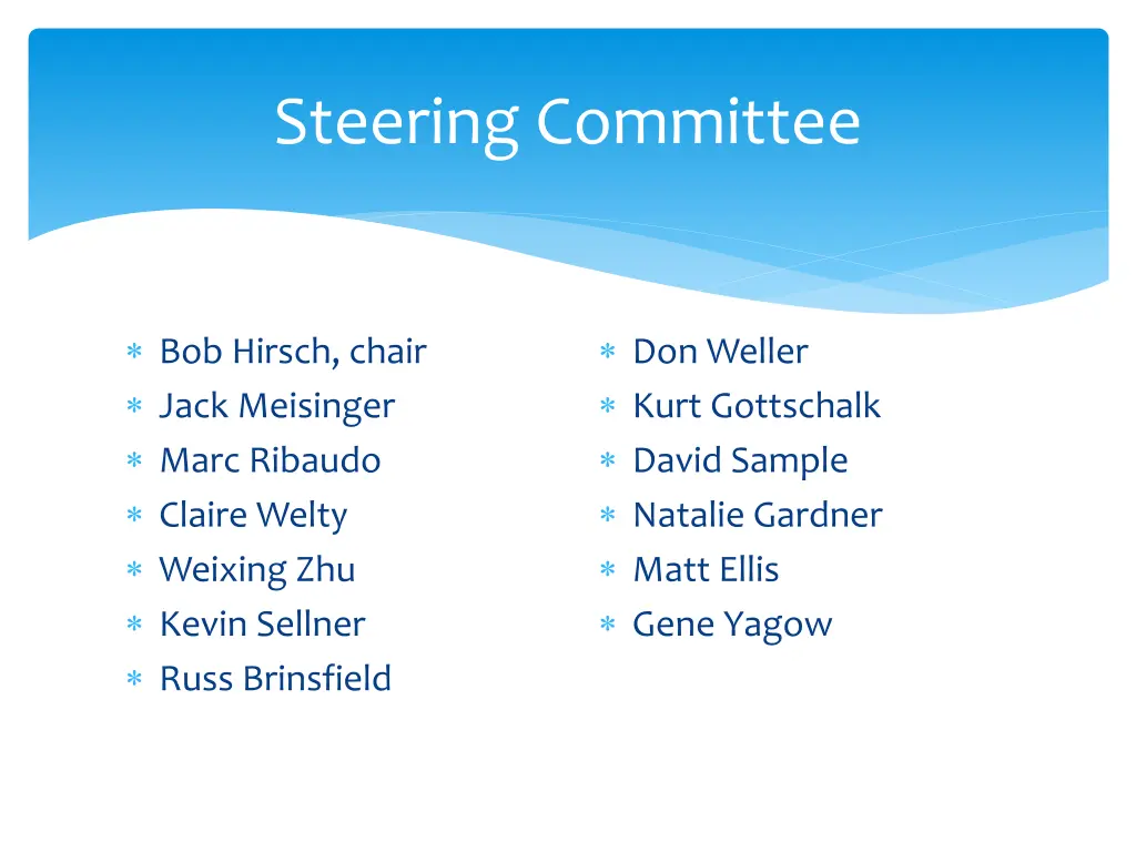 steering committee