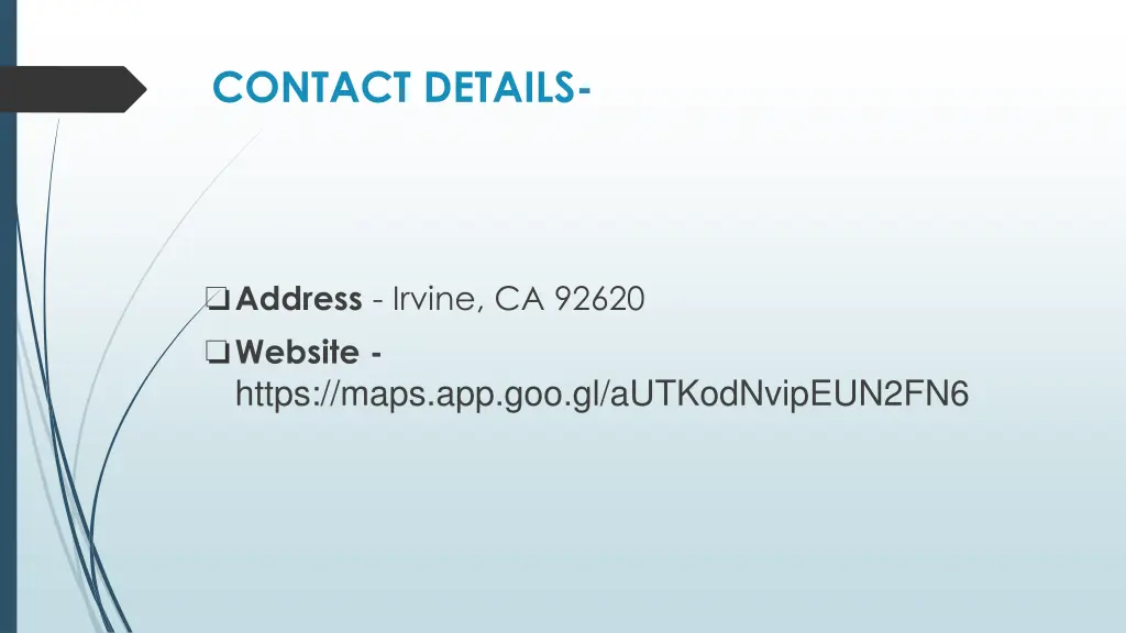 contact details