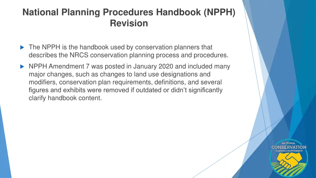 national planning procedures handbook npph
