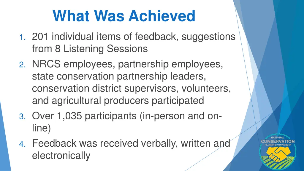 what was achieved