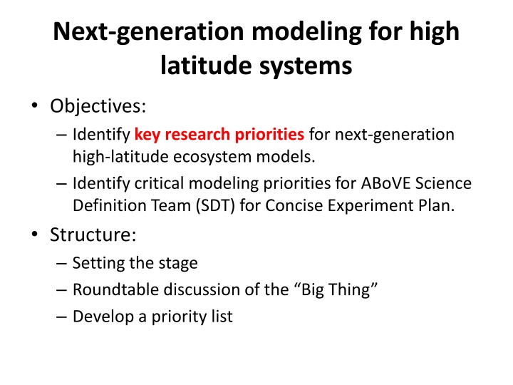 next generation modeling for high latitude systems