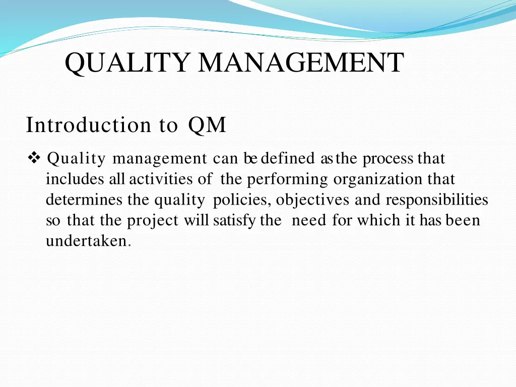 quality management