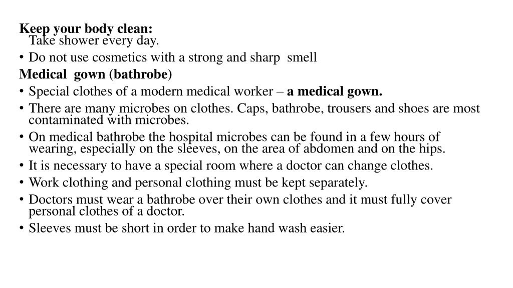 keep your body clean take shower every