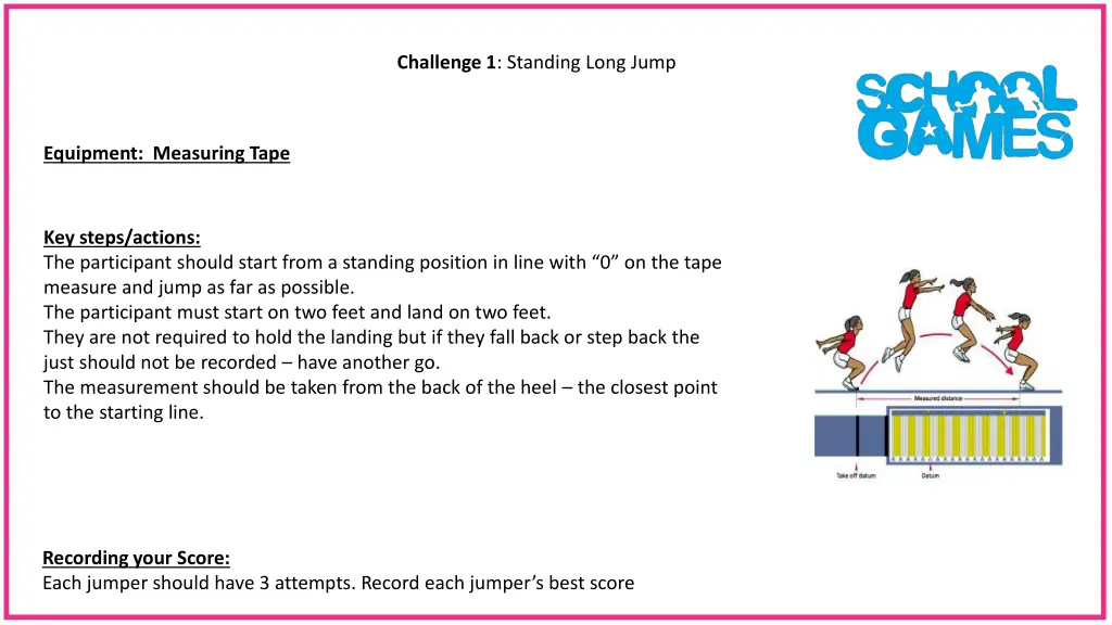 challenge 1 standing long jump