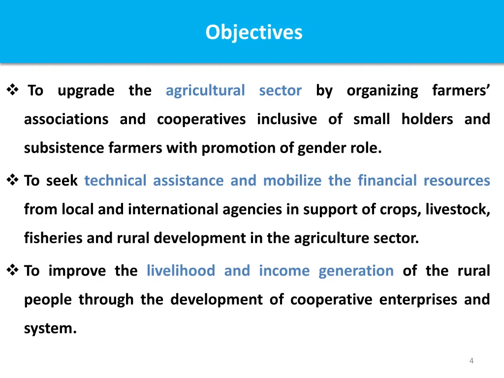 objectives
