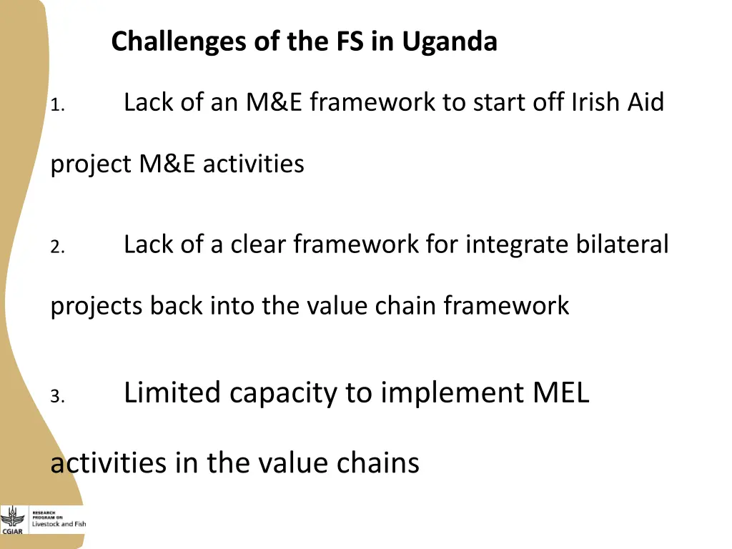 challenges of the fs in uganda