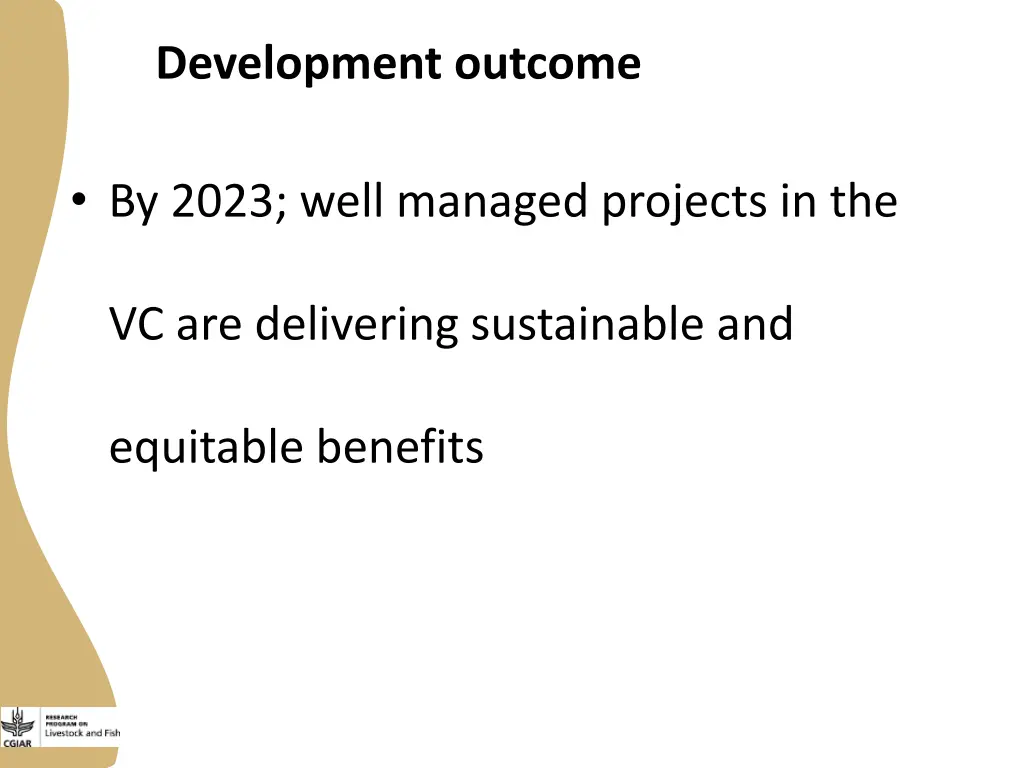 development outcome