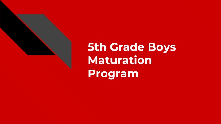5th grade boys maturation program