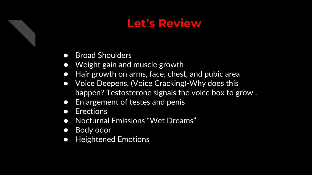 let s review