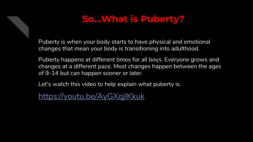so what is puberty