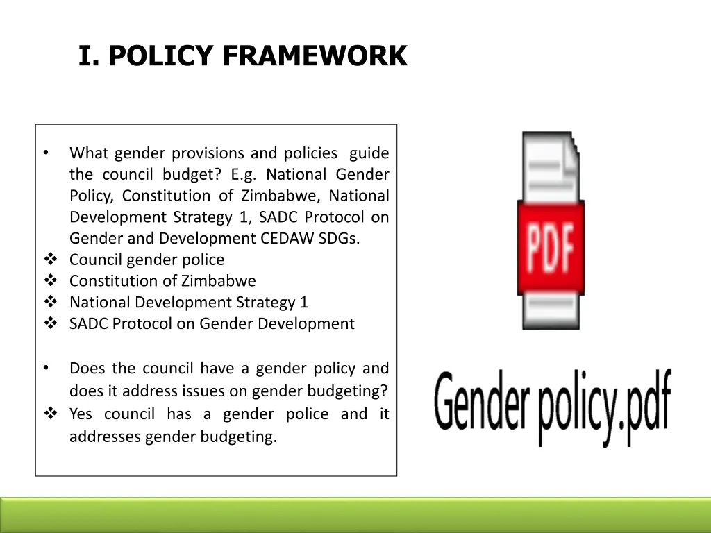i policy framework