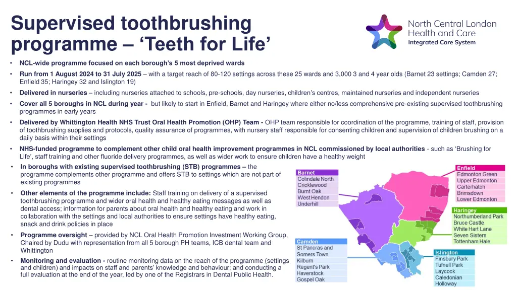 supervised toothbrushing programme teeth for life