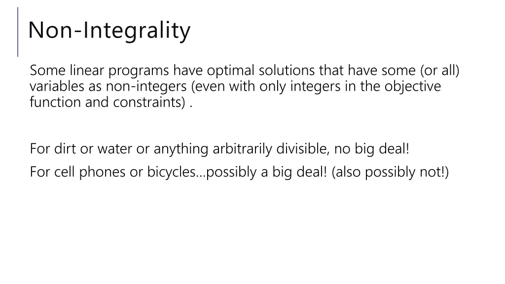 non integrality
