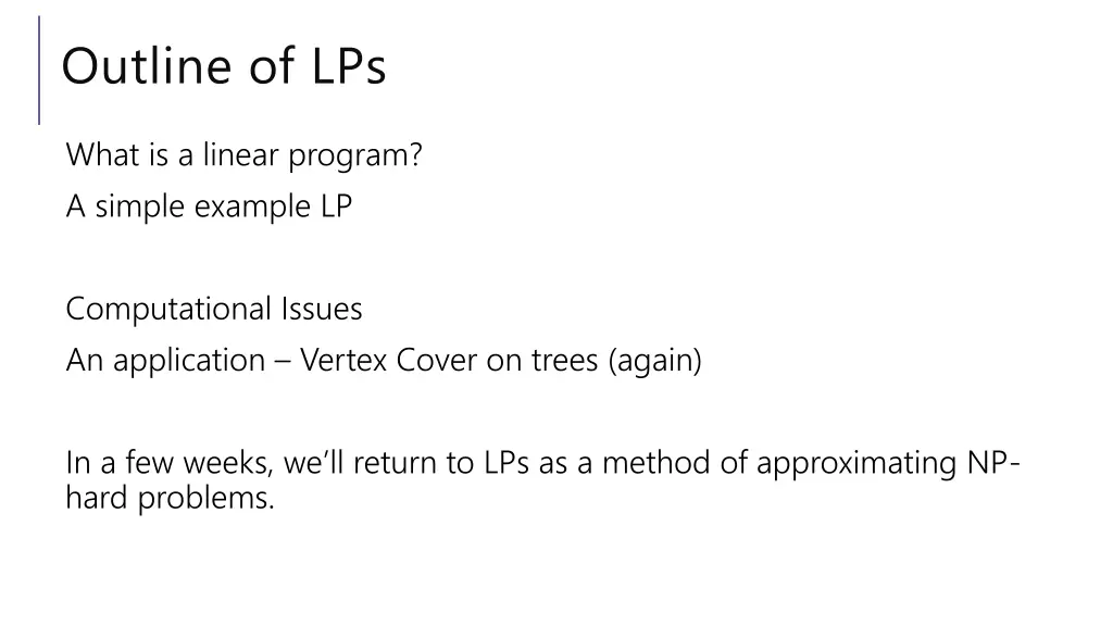 outline of lps