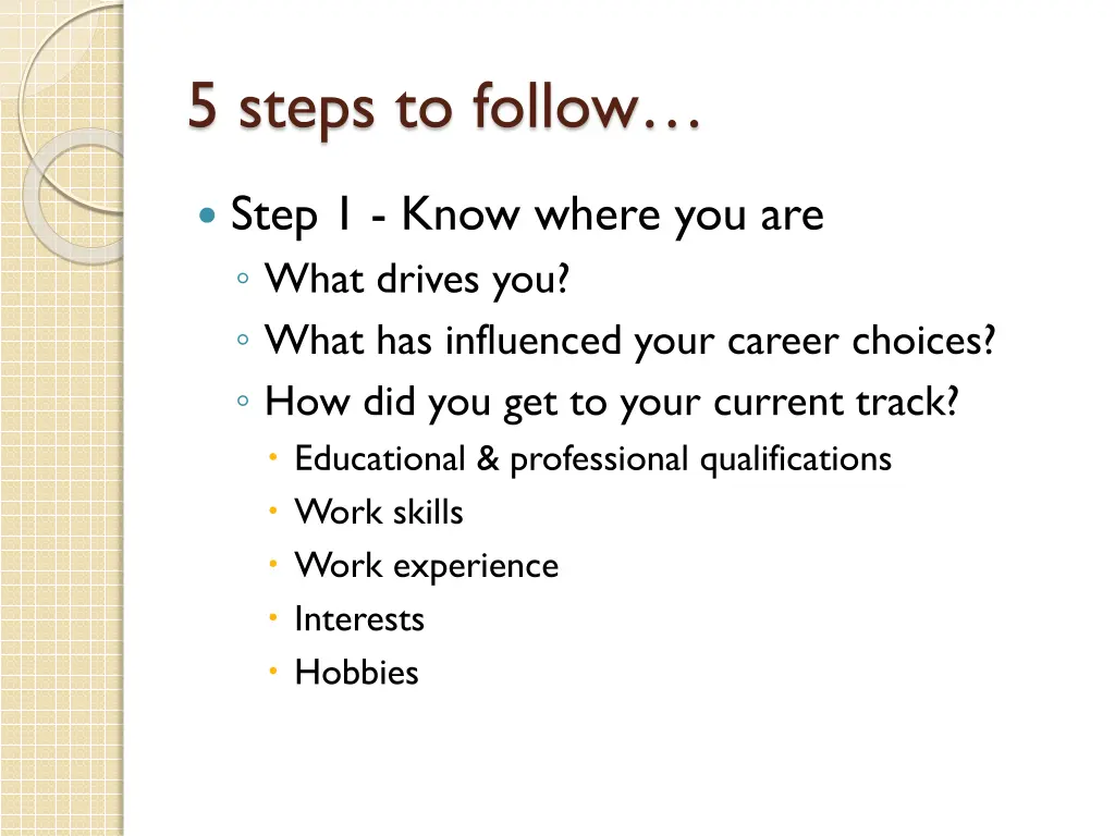5 steps to follow