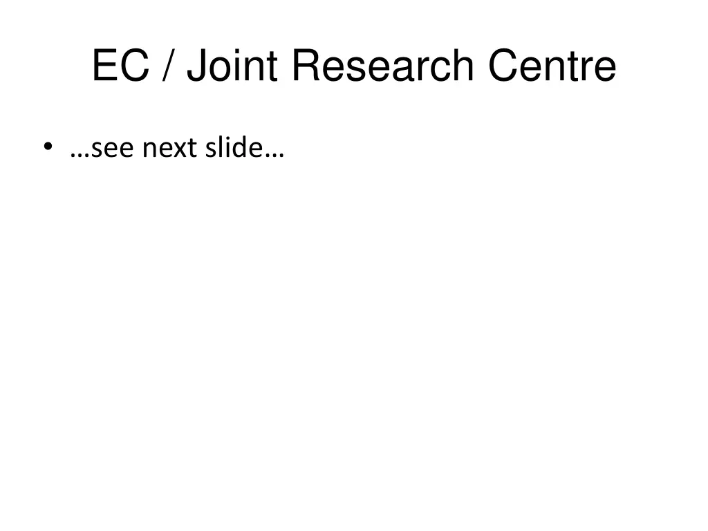 ec joint research centre