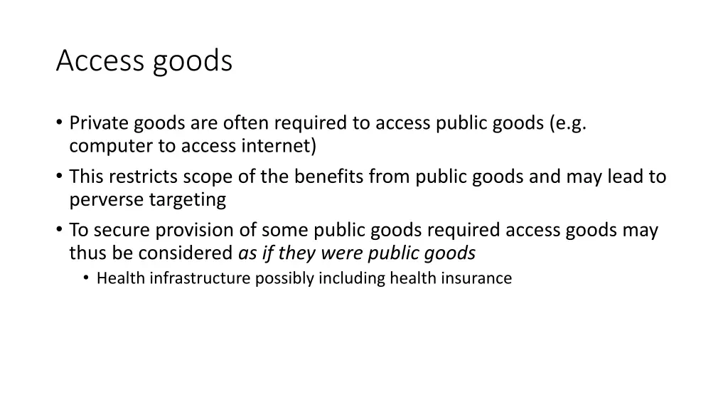 access goods