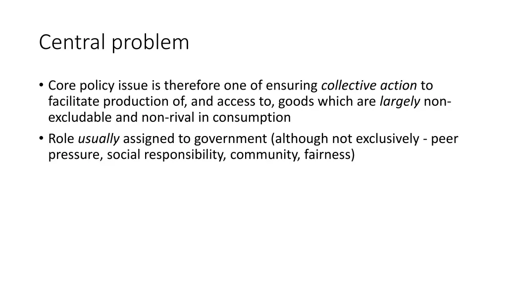 central problem