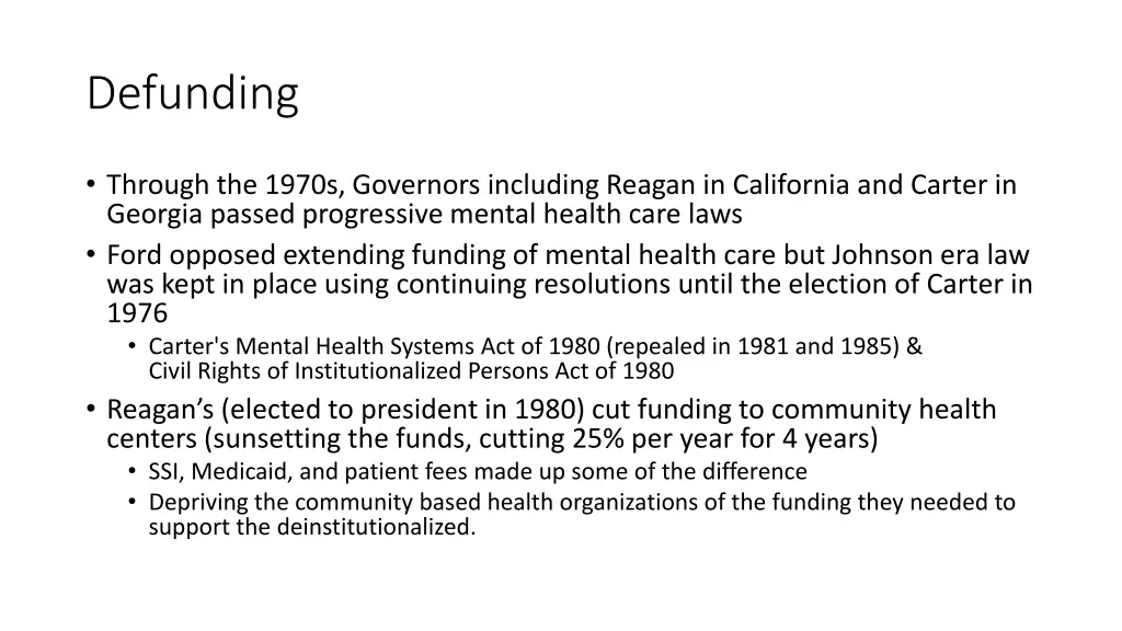 defunding