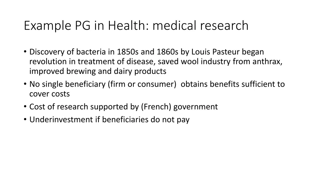 example pg in health medical research