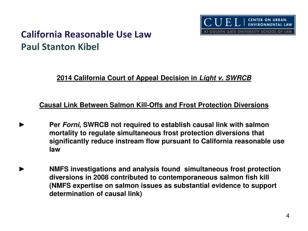 california reasonable use law paul stanton kibel 2