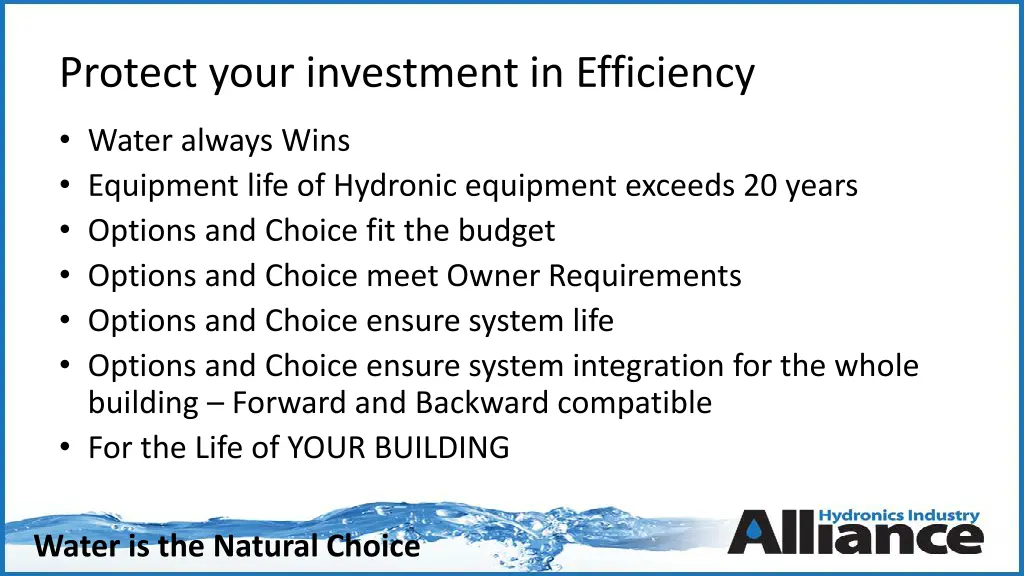 protect your investment in efficiency