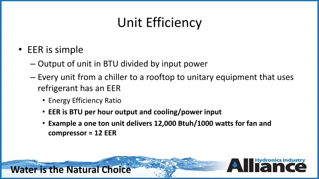 unit efficiency
