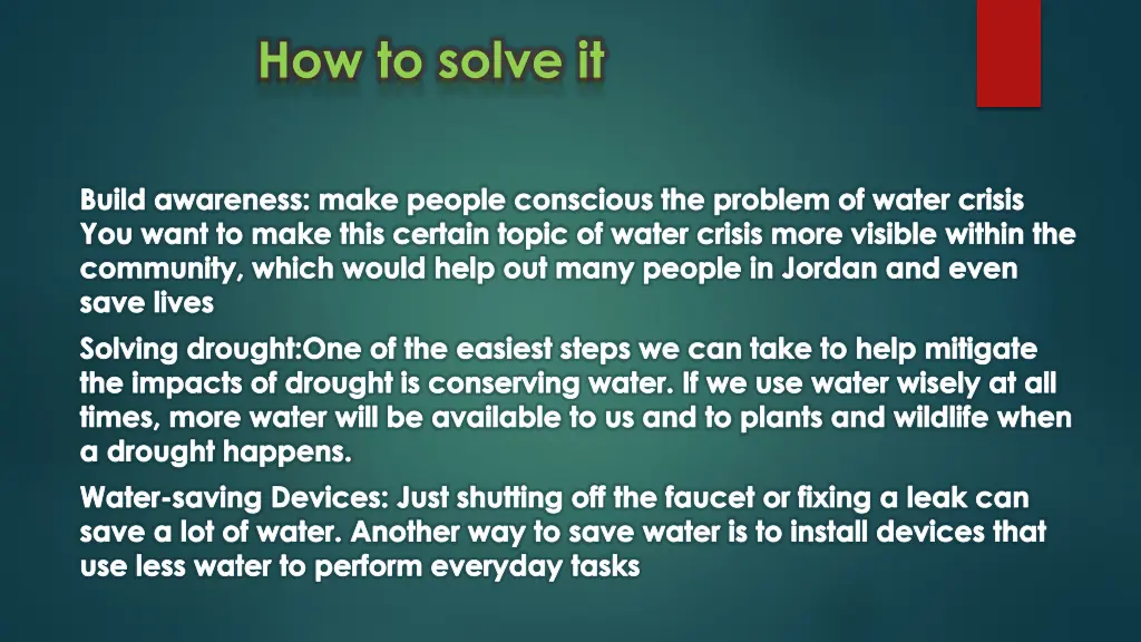 how to solve it