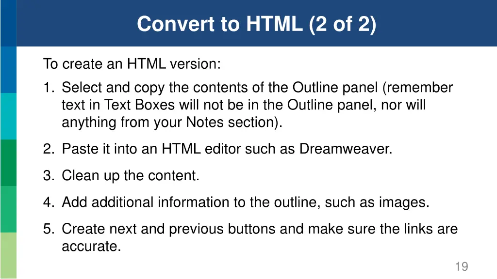 convert to html 2 of 2