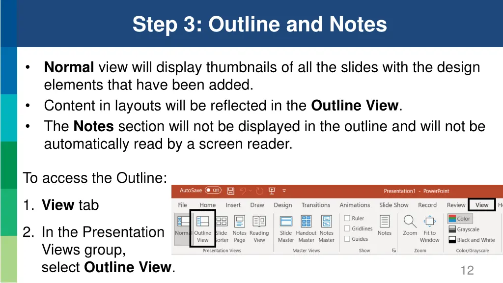 step 3 outline and notes
