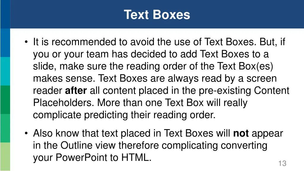 text boxes
