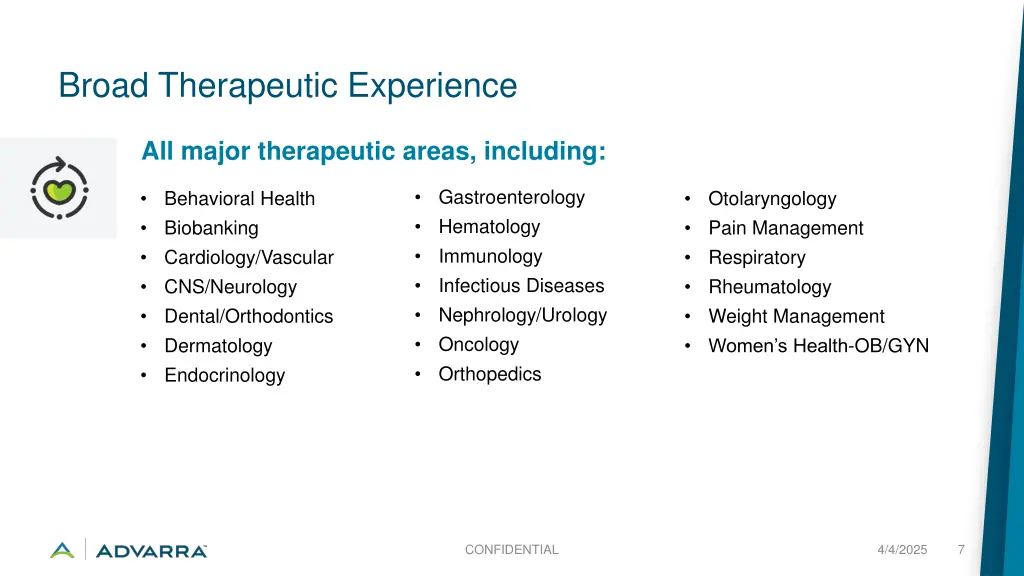 broad therapeutic experience