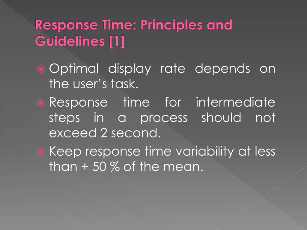 response time principles and guidelines 1