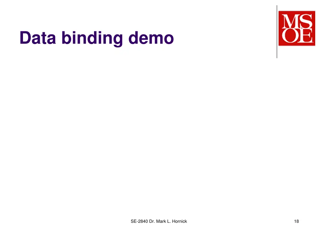 data binding demo