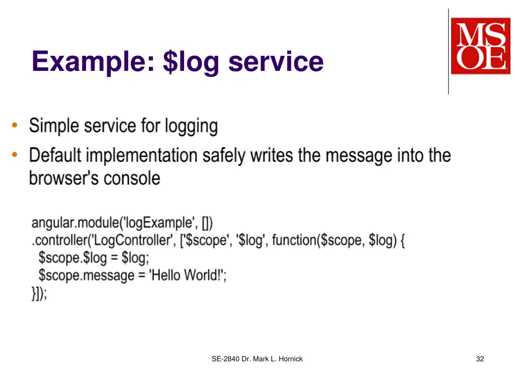 example log service