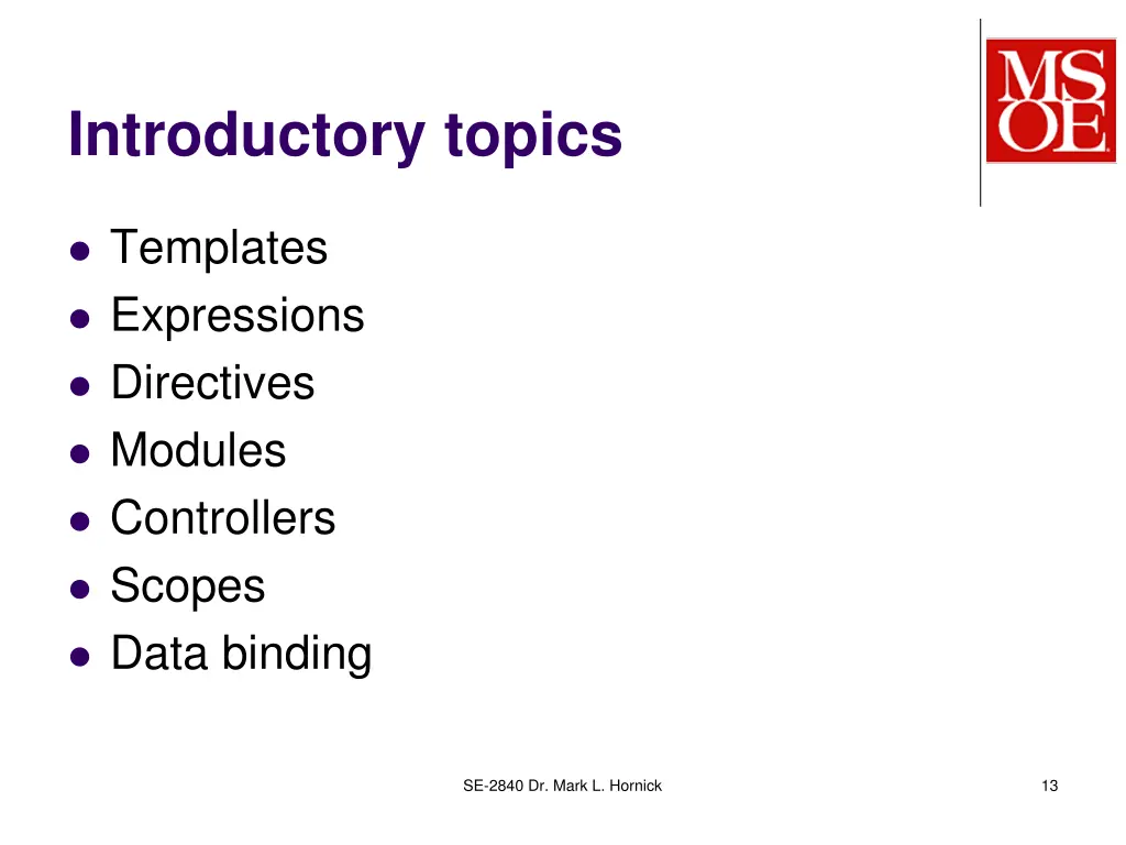 introductory topics
