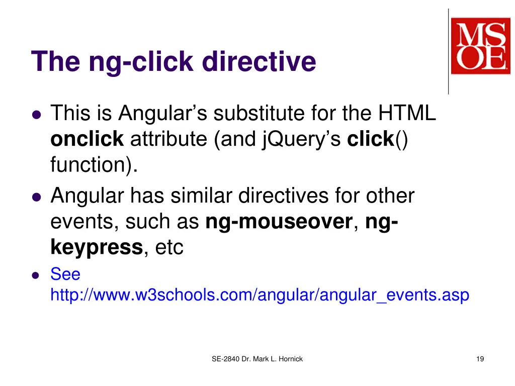 the ng click directive