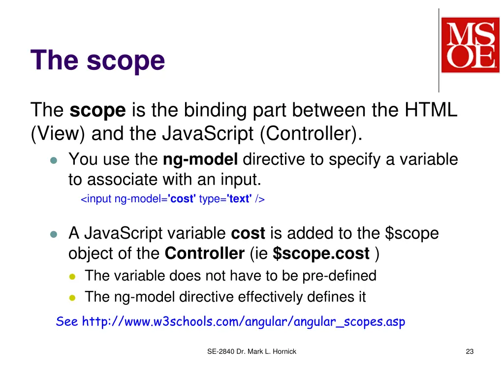the scope